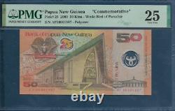 Papua New Guinea 50 Kina Silver Jubilee Commemorative, 2000, P 25, PMG 25 VF