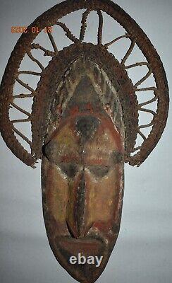 Papua New Guinea Abelam Mask, Woven Headress 15 1900s
