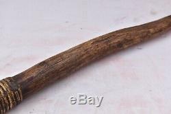 Papua New Guinea Adzy Axe Wicker Wood Handle Binding Primitive Vintage