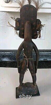 Papua New Guinea Ancestor Figure 18 Hand Carved Art Shell Eyes