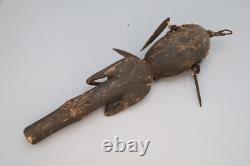 Papua New Guinea, Antique Early 20th Century Tribal Chief Cane Idol Of Ancestor