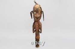 Papua New Guinea, Antique Early 20th Century Tribal Chief Cane Idol Of Ancestor