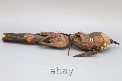 Papua New Guinea, Antique Early 20th Century Tribal Chief Cane Idol Of Ancestor