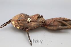 Papua New Guinea, Antique Early 20th Century Tribal Chief Cane Idol Of Ancestor