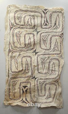 Papua New Guinea Barkcloth Ceremonial Baining Cloth Tapa Cloth 50