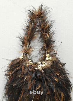 Papua New Guinea Bilum Bag Woven Fiber Chicken Feather Goroka