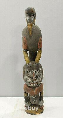 Papua New Guinea Bird Man Wood Statue Sabut Statue