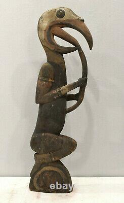 Papua New Guinea Bird Wood Statue Sabut Myth Bird