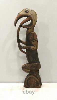 Papua New Guinea Bird Wood Statue Sabut Myth Bird