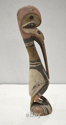 Papua New Guinea Bird Wood Statue Sabut Myth Knowledge Bird