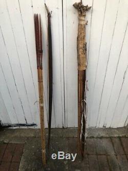 Papua New Guinea Bow And Arrow Hunting Set (Antique Vintage) 2 bows & 20 Arrows