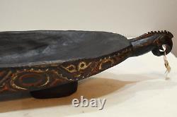 Papua New Guinea Bowl Carved Wood Ceremonial Feast Bowl