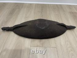Papua New Guinea Bowl Carved Wood Ceremonial Feast Bowl Crocodile Papuit