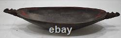 Papua New Guinea Bowl Ramu River Wood Feasting Bowl Alligator Handles