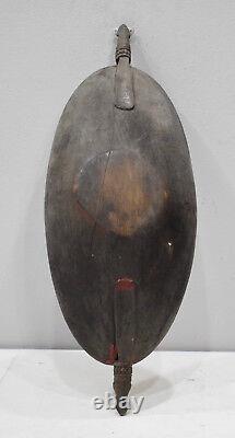 Papua New Guinea Bowl Ramu River Wood Feasting Bowl Alligator Handles