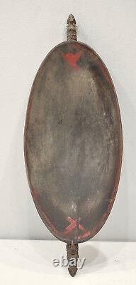 Papua New Guinea Bowl Ramu River Wood Feasting Bowl Alligator Handles