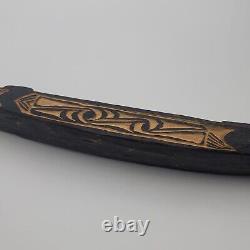 Papua New Guinea Canoe Boat Carved Wood Crocodile Vintage