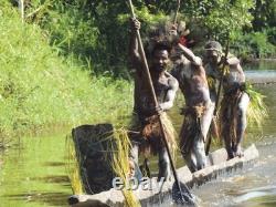 Papua New Guinea Canoe Prow, 3 Figure, Croc, Bird 19 1900s Prov Papua New Guinea Canoe Prow, 3 Figure, Croc, Bird 19 1900s Prov