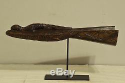 Papua New Guinea Canoe Prow Alligator Canoe Prow Carved Wood River Canoe Prow