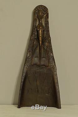 Papua New Guinea Canoe Prow Alligator Canoe Prow Carved Wood River Canoe Prow