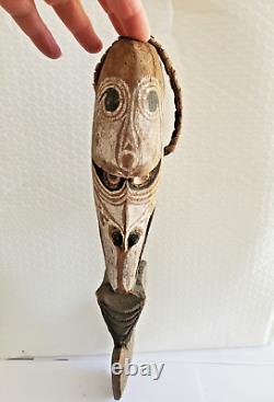 Papua New Guinea Carved Spirit Hook Statue
