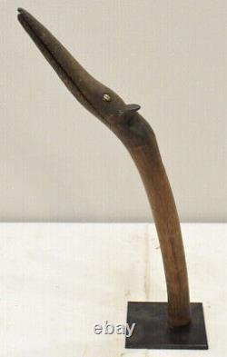 Papua New Guinea Carved Wood Animal Smoking Pipe