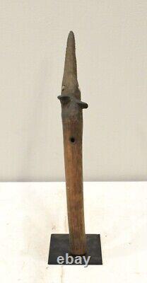 Papua New Guinea Carved Wood Animal Smoking Pipe