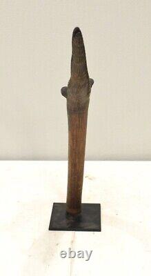 Papua New Guinea Carved Wood Animal Smoking Pipe