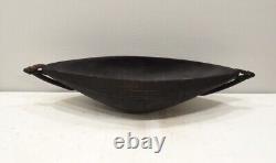 Papua New Guinea Carved Wood Bowl Ramu River