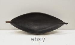 Papua New Guinea Carved Wood Bowl Ramu River