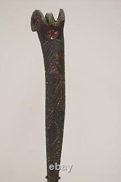 Papua New Guinea Cassowary Bone Dagger Sepik Abelam Hand Relief