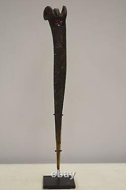 Papua New Guinea Cassowary Bone Dagger Sepik Abelam Hand Relief