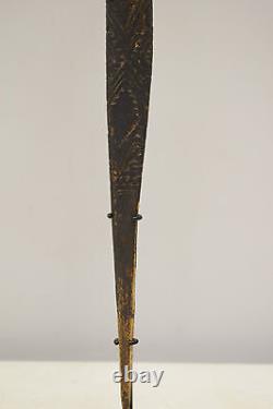 Papua New Guinea Cassowary Bone Dagger Sepik Abelam Hand Relief