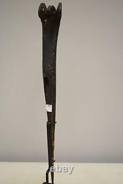 Papua New Guinea Cassowary Bone Dagger Sepik Abelam Hand Relief