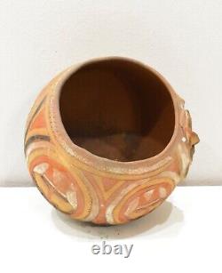 Papua New Guinea Ceramic Clay Pot Abelam Tribe Painted Clan Designs