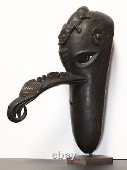 Papua New Guinea Ceremonial Ancestor Wooden Mask Old Oceanic Art Ethnographic