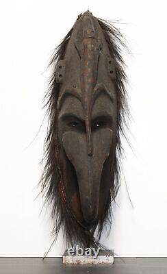 Papua New Guinea Ceremonial Ancestor Wooden Mask Old Oceanic Art Ethnographic