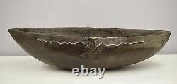 Papua New Guinea Ceremonial Bowl Carved Wood Siassi Blackened Wood Carved Bowl