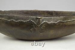 Papua New Guinea Ceremonial Bowl Carved Wood Siassi Blackened Wood Carved Bowl