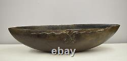 Papua New Guinea Ceremonial Bowl Carved Wood Siassi Blackened Wood Carved Bowl