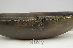 Papua New Guinea Ceremonial Bowl Carved Wood Siassi Blackened Wood Carved Bowl