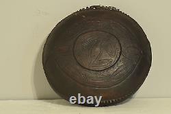 Papua New Guinea Ceremonial Feast Bowl Carved Bat Design Ceremonial Bowl