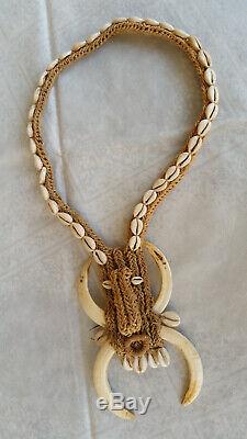 Papua New Guinea-Ceremonial Necklace-Boar Tusks Necklace