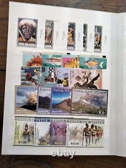 Papua New Guinea Collection MNH in 16 sided stock book. Approx 100 sets