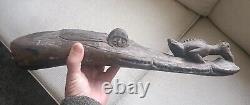 Papua New Guinea Crocodile Canoe prow! Great carving