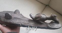 Papua New Guinea Crocodile Canoe prow! Great carving