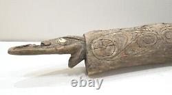 Papua New Guinea Crocodile Face Split Gong Wood Drum