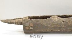 Papua New Guinea Crocodile Face Split Gong Wood Drum