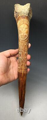 Papua New Guinea Dagger Carved Cassowary Ceremonial Ritual Dagger Knife