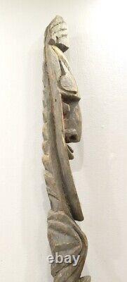 Papua New Guinea Double Face Wood Minja Mask Washkuk Hills